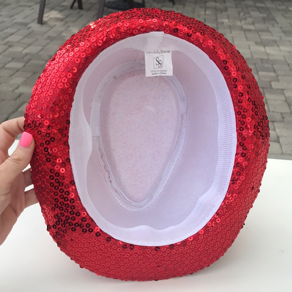 Brand new red sequin fedora! ❤️ - Picture 4 of 6